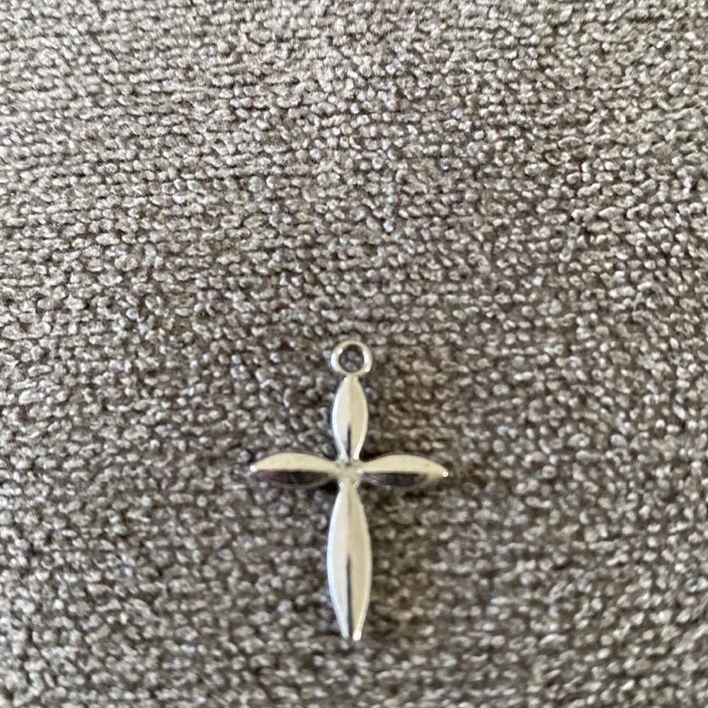 Sterling silver cross pendant or charm